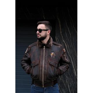 Кожаная меховая  куртка Phoenix Vintage